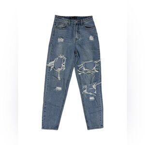 PRETTY LITTLE THING Distressed Blue Women's Jeans